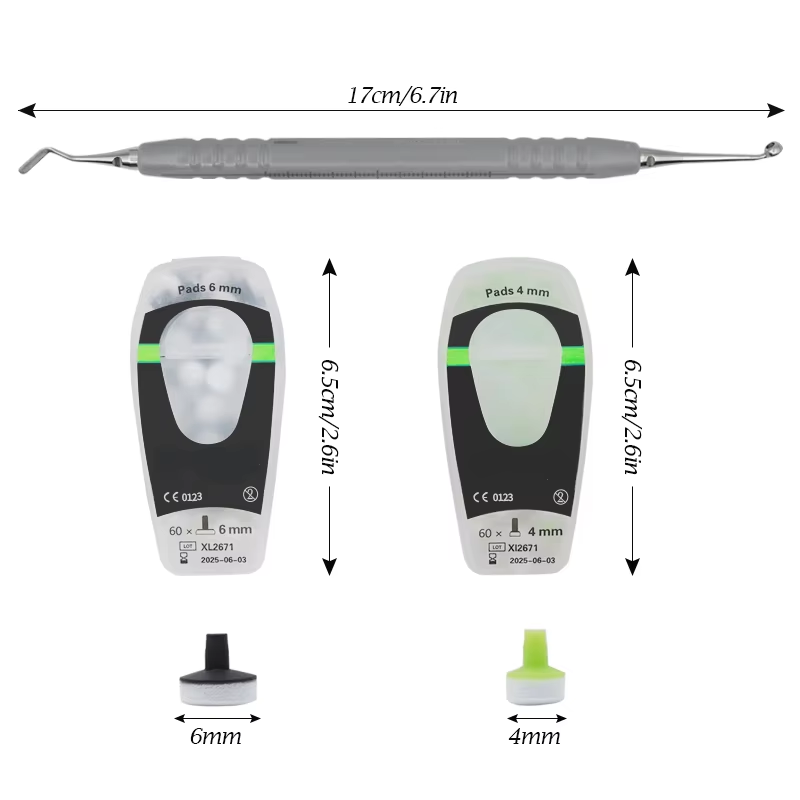 Teeth Whitening Kit - Tandheelkundige composietkit met schuimkussen Vormgereedschap Handvatspatel