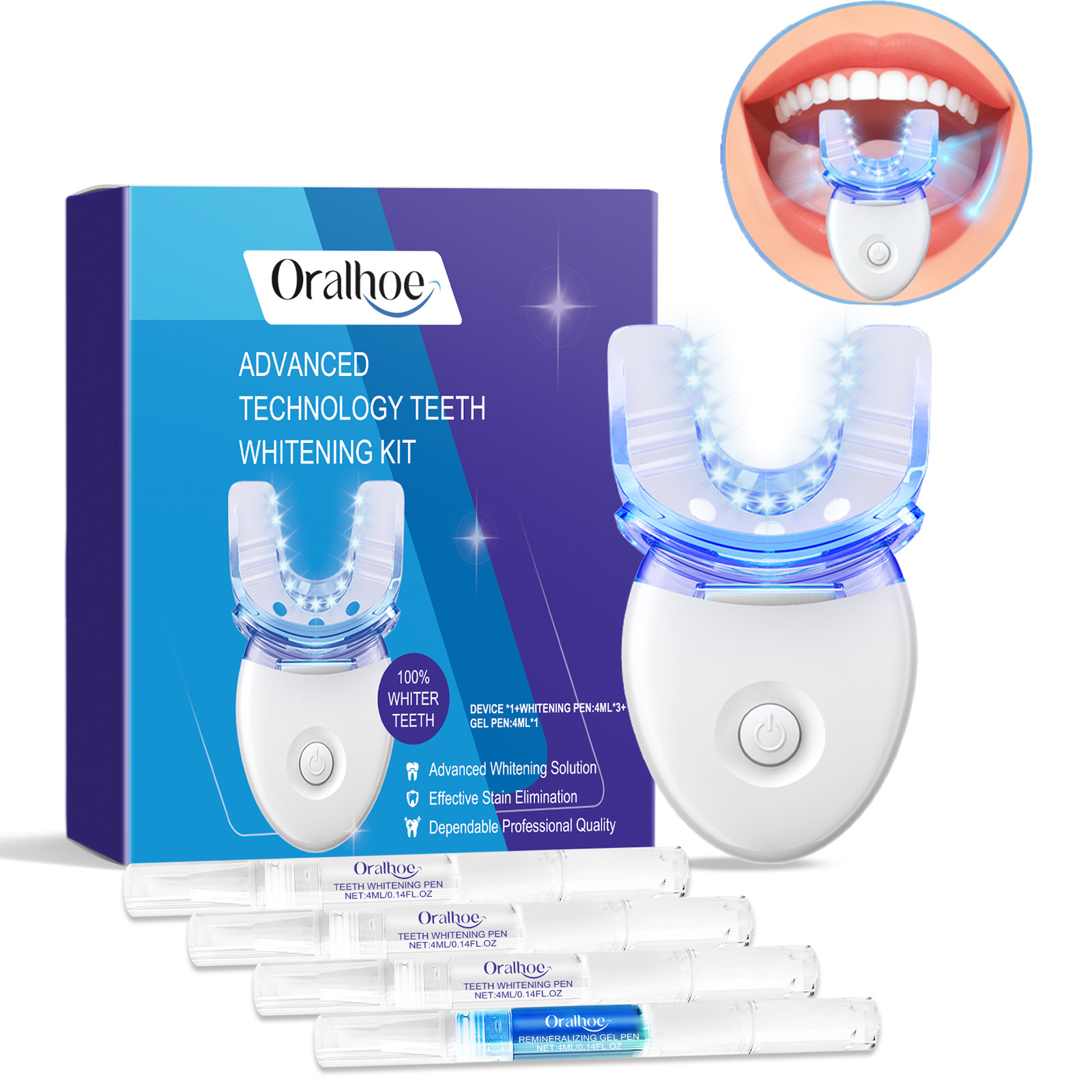 Teeth Whitening Gels Used By Dentists - Professionele Tanden Whitening LED Light Kit