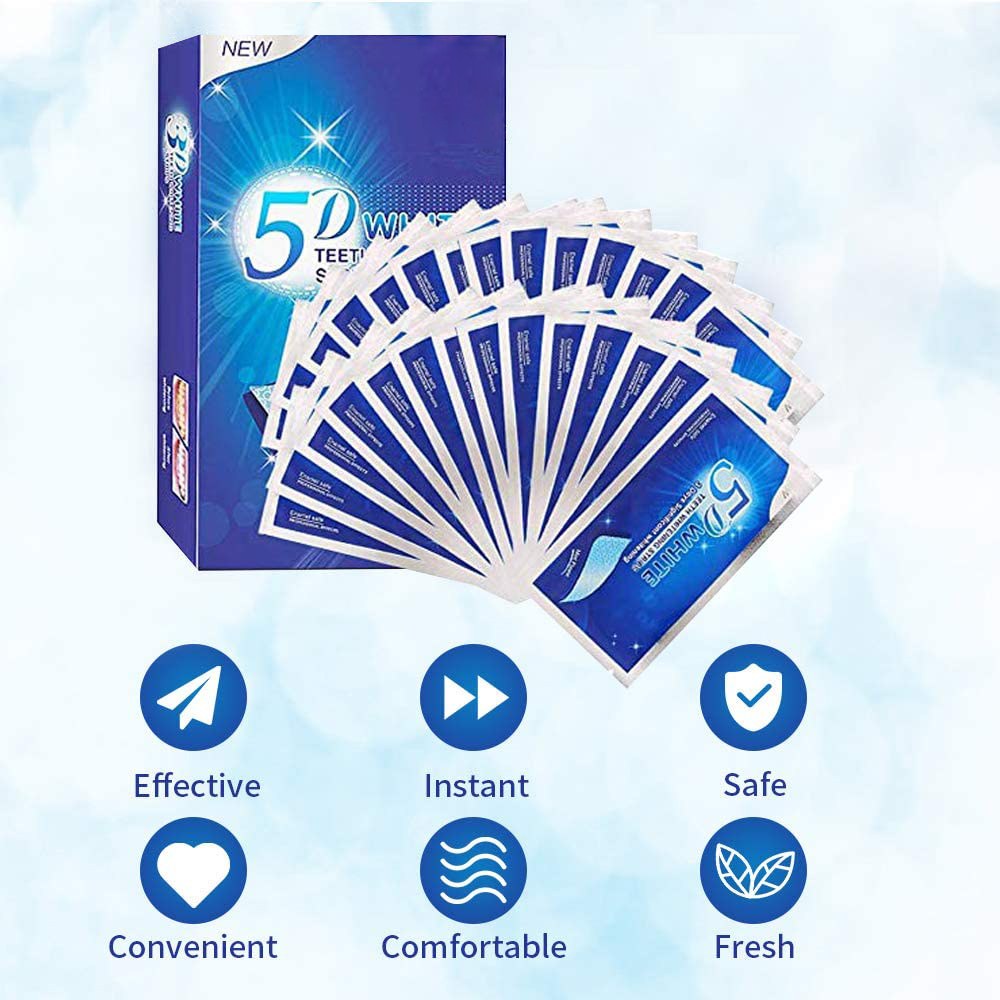 5D Witmakende Tandstrips, Whit - Teeth Whitening Gels Used By Dentists recensie en prijs