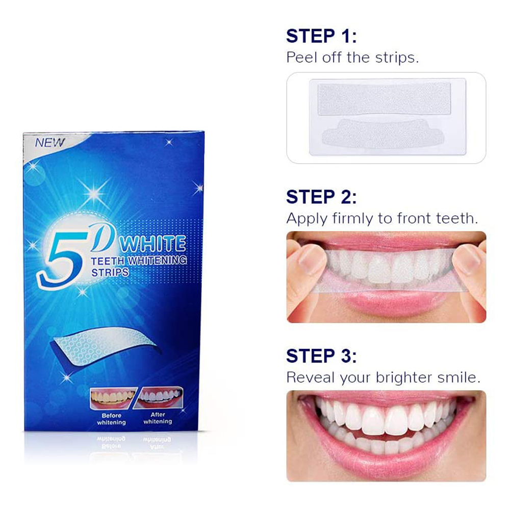 5D Witmakende Tandstrips, Whit - Teeth Whitening Gels Used By Dentists recensie en prijs