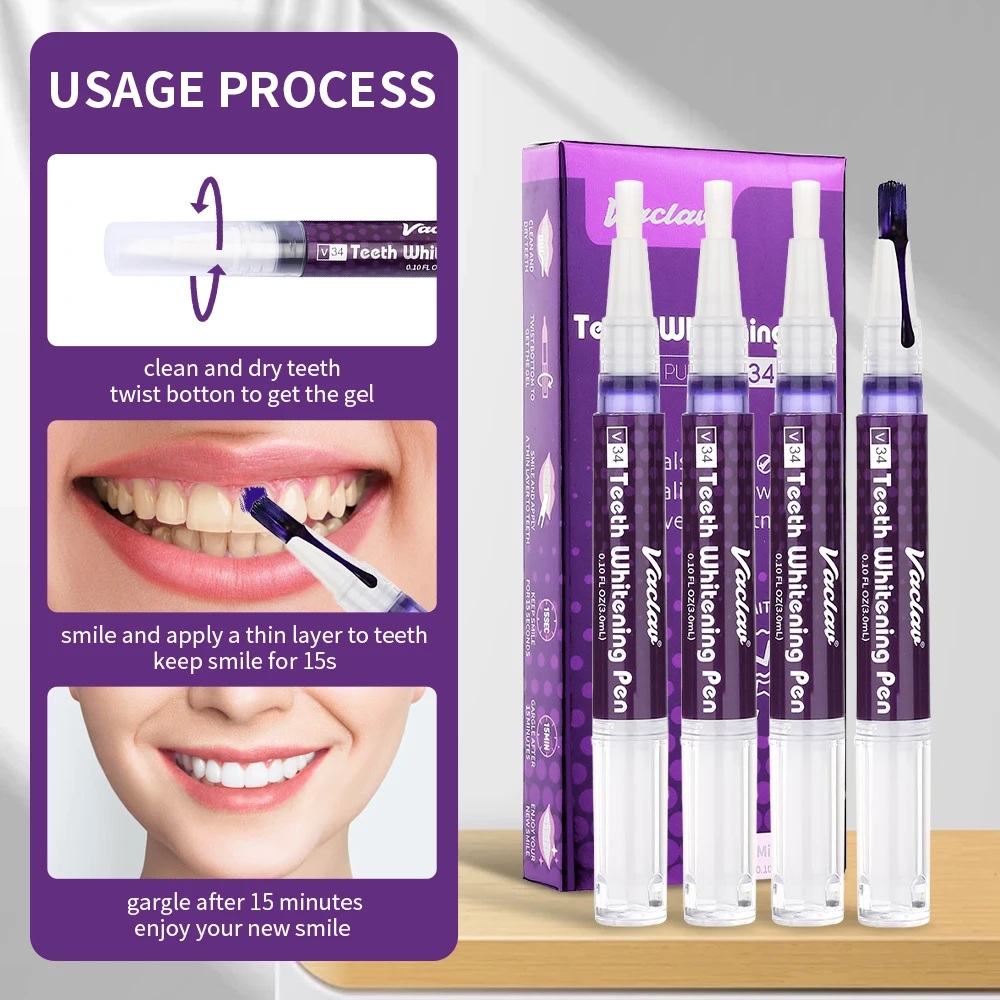 Vaclav V34 Paarse tandenbleekg - Teeth Whitening Gels Used By Dentists recensie en prijs
